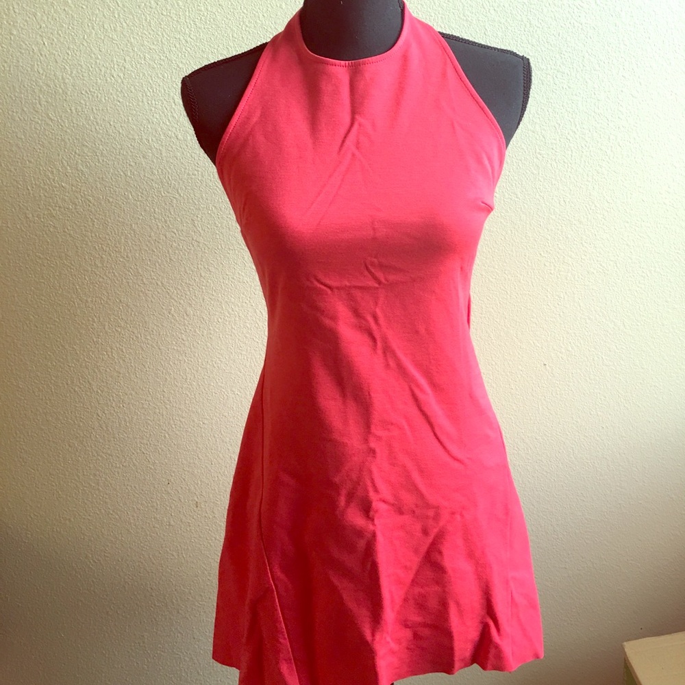 Coral Halter Dress